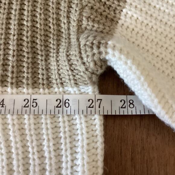 Derek Heart Scarecrow Knit Sweater Women's 3X V-neck Neutrals Color Block - Picture 8 of 11